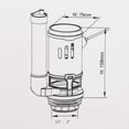 thumbnail image 4 of Levier de Débordement de Robinet de Toilette de 2 Po à Double Chasse, Réservoir de Toilette à Double Chasse, 4 of 10