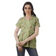thumbnail image 2 of Moomaya Chemise Tunique Style Enveloppant pour Femmes en Coton Décontracté Col Classique Boutonné, 2 of 6