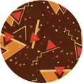 thumbnail image 1 of Ahgly Company Machine Washable Indoor Square Transitional Maroon Red Area Rugs, 3' Square, 1 of 7