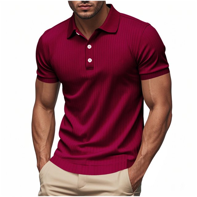 Styesk T-Shirts pour Homme Chandail à Fermeture Éclair Imprimé Col à Revers Manches Longues Col Rabattu Blouse Chemise