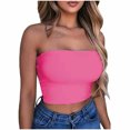 thumbnail image 1 of Tube Tops, Womens Solid Color Sports Summer Fashion Casual Tube Tops, 1 of 5