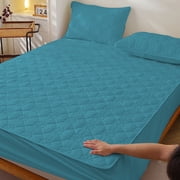 ABPWLY Fitted Sheet Mattress Protector 90x200cm Quilted Breathable Non-Slip Bed Cover with Deep Pocket Hotel Quality Machine Washable Multiple Colors