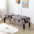 thumbnail image 4 of Rongfmy Stretch Jacquard Dining Bench Cover Removable Bench Slipcover Washable B, 4 of 9