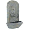 thumbnail image 1 of Sunnydaze 27"H Electric Polystone Seaside Outdoor Wall-Mount Water Fountain, Limestone Finish, 1 of 8
