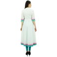 thumbnail image 3 of Bimba Womens Designer Cotton Kurta Long Flared Anarkali Kurti Dress With Pom-Pom, 3 of 8