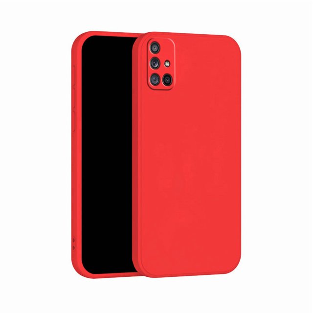 PANDACO Étui Souple à Étui Mate Rouge pour Samsung Galaxy A71 4G