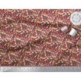 thumbnail image 3 of Soimoi Polyester Crepe Fabric Leaves & Fox Face Cartoon Print Fabric by The Yard 52 Inch Wide, 3 of 3