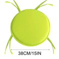 thumbnail image 1 of Estbridge Coussins de Chaise Coussins de Chaise Intérieur Extérieur Coussins de Chaise Ronds avec Attaches Coussins de Chaise Ronds pour Chaises de Salle à Manger Coussin de Siège Rond Coussins de Chaise de Jardin Ensemble pour Meuble Jaune 15 Po, 1 of 9