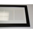 thumbnail image 3 of Creative Letter Art 4 x 6 Multiple Opening Picture Frame Collage with 6 holes Manhattan Black Frame with 10 x 34-inch White Mat Full-Strength Glass Photo Collage for Wall 6 Openings, 3 of 5