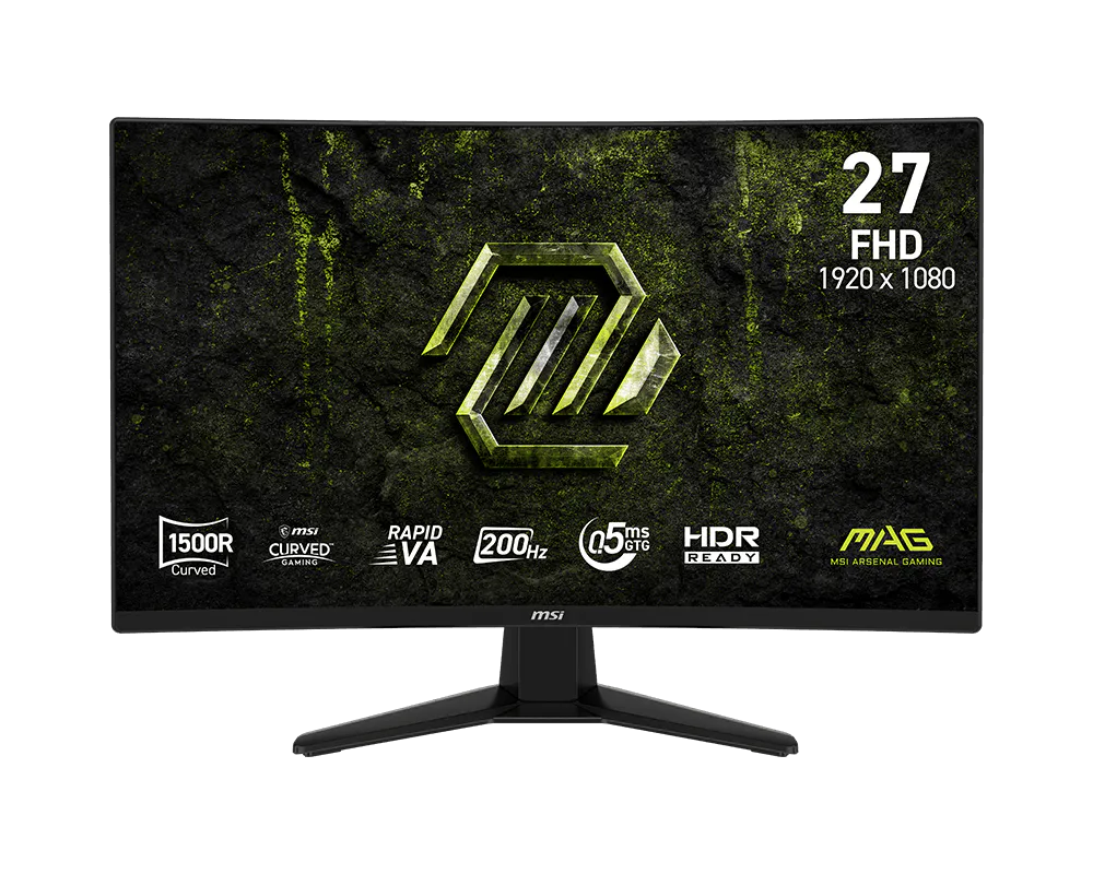 MSI Moniteur de jeu incurvé VA de 27 po 1920 x 1080 (FHD) 200Hz 0,5ms (GTG) Inclinaison réglable (MAG 274CF E20)