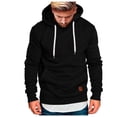 thumbnail image 1 of Kcodviy Mens Casual Hoodie Splicing Custom Hoodies Design Your Own Large Size Sweater Hoodies Sweatshirt for Crop Hoodies for Men Reflective Hoodie String Replacement, 1 of 4