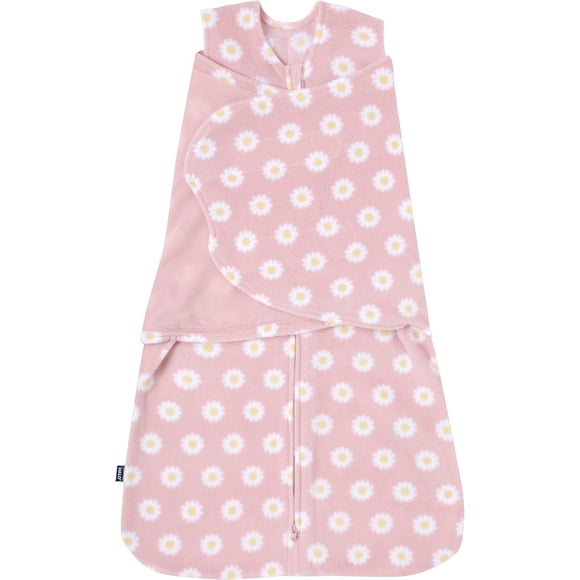 HALO® SleepSack® Swaddle, 3-Way Adjustable Wearable Blanket, TOG 1.5, Pink Daisy