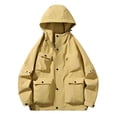 thumbnail image 1 of KIHOUT Men's Tactical Jacket Multi Pockets Performance Fleece Lined Water Resistant Soft Shell Unisex Hood Coats, 1 of 5