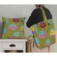 thumbnail image 5 of Soimoi Green Georgette Viscose Fabric Beech & Fun Party Print Fabric by the Yard 42 Inch Wide, 5 of 5