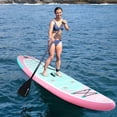 thumbnail image 2 of Goplus Small Inflatable SUP Board, Portable Paddle Board with 5D rings Stand Up Paddle Board for Youth & Adult Light Pink, 2 of 9