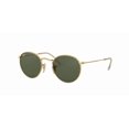 thumbnail image 1 of Ray-Ban RB3447N-001-53 Lunettes de Soleil Rondes Dorées, 1 of 5