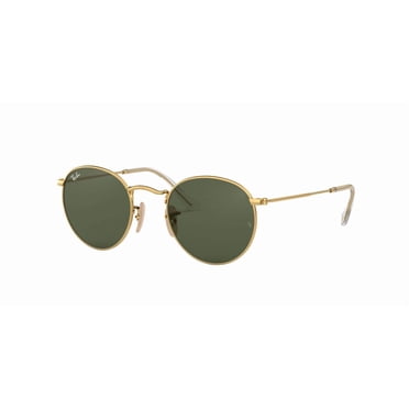 Ray-Ban RB3447N-001-53 Gold Round Sunglasses