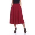 thumbnail image 1 of White Mark Women's Tasmin Fit and Flare Midi Skirt, 1 of 5