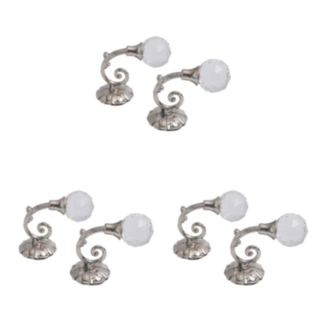 maskred Add Touch Of Elegance Decorative Curtain Drapery Holdbacks Easy Installation silver 3Set
