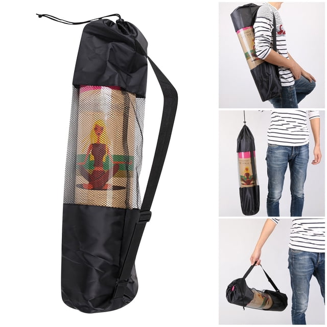 High Capacity Yoga Mat Bag with Breathable Mesh Design for Large and Thick Exercise Mats