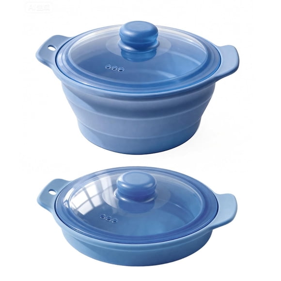 ZZHZGZon Vente Cuiseur Vapeur en Silicone pour des Repas Sains Casserole à Soupe Pliable pour Friteuse à Air Ne Passe Pas Gadget de Vaisselle de Cuisine pour la Maison