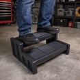 thumbnail image 3 of Vinyl Works Plastic Steps, 29" Multipurpose Indoor/Outdoor 2 Step Ladder, Black, 3 of 5