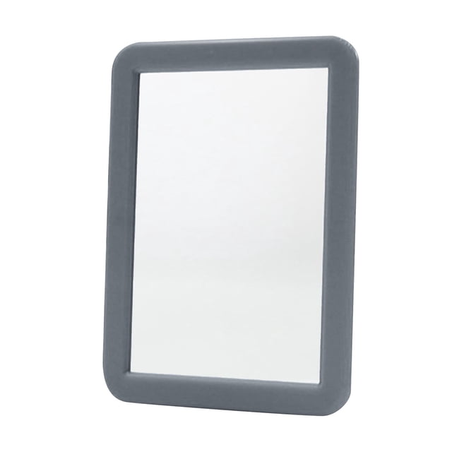 Rectangular Makeup Cabinet with Mirror - Real Glass, Durable Plastic Frame, Portable, Adhesive for Lockers & Refrigerators, Travel-Friendly