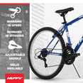 thumbnail image 3 of Vélo de montagne Huffy Rock Creek 26 po, convient aux cyclistes de 60 po et plus, bleu, hommes, 3 of 11