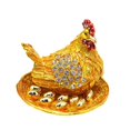 thumbnail image 3 of TISHITA Hen Hatching Eggs Jewelry Box Sculpture Collectible Animal Statue Craft, 3 of 8