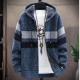 thumbnail image 1 of Cardigan à Capuche Patchwork à Manches Longues pour Hommes avec Fermeture Éclair, 1 of 4