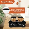 thumbnail image 4 of HLONK Dog Treat Container with 2 Plastic Treat Jars Wood Dog Food Container Bone Shape Dog Food Storage Container Practical Cat Food Container for Dog Food Storage Black, 4 of 10