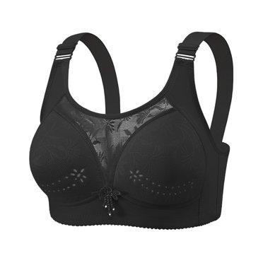 biudgviw Women's Plus Size Bras Comfortable No Underwire Lace Mesh Full Coverage Bralettes Supportive Everyday Bras