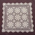 thumbnail image 1 of Luckyn Vintage Square Tablecloth Doily Cotton Lace Crochet Floral Table Cloth Cover,Beige, 1 of 8