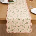 thumbnail image 2 of Holiday Time Maison De Noel Collection Scalloped Berry Sprigs Printed Table Runner, Pink/Multi, 13" x 72", 2 of 4