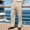 Style1-Khaki mens pants, variant on Mceream Mens Linen Blend Pants with Elastic Waistband Lightweight and Breathable Summer Beach Pants with Pockets Pantalon De Lino Para Hombre White XXL