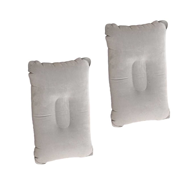 QualitChoice Lightweight Inflatable Pillows PVC Flocked Fabric Air Pillow Cushion Portable Durable Mat Good Elasticity Camping As Shown 1Set