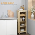 thumbnail image 4 of HOMCOM Garde-Manger de Cuisine 48 Pouces, Armoire de Rangement avec Porte de Grange, Naturel, 4 of 10