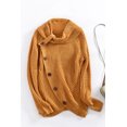 thumbnail image 1 of Chandails Femme Chauds Chandails Asymétriques Tricotés Col Roulé Uni Cache-Cœur Tricoté Manches Longues Chemises Hauts Décontracté TG, 1 of 6