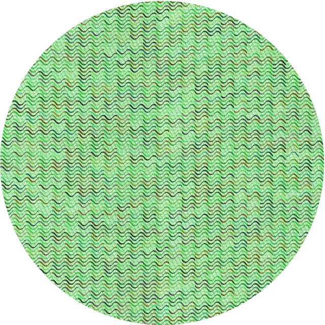 Ahgly Company Tapis de Zone Ronds d'Intérieur Lavables à la Machine, Style Transitionnel, Verts, 5 Pieds Rond