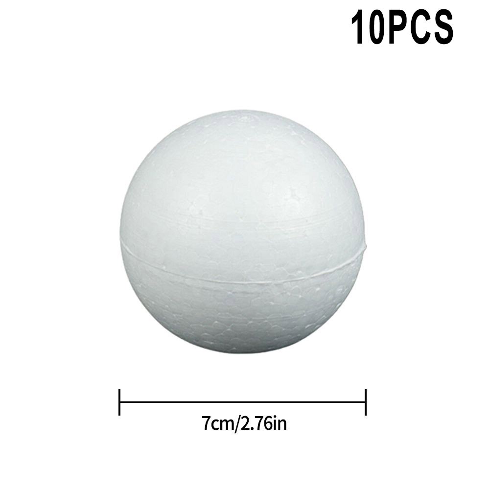 MYG Party 10pcs Solid Foam Ball Polystyrene Balls Round Tree White 50mm-100mm