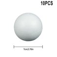 thumbnail image 1 of MYG Fête 10 Pcs Boules en Mousse Solides Boules de Polystyrène Rondes Arbre Blanc 50mm-100mm, 1 of 5