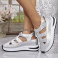thumbnail image 3 of Bootara Women'S Plus Size Hollow-Out Casual Sandals, Closed Toe Platform Sandals Height-Boosting Thick Sole, 3 of 12