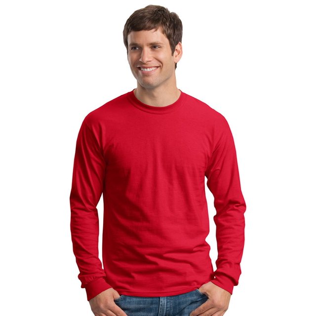 Gildan T-Shirt à Manches Longues en Coton Ultra 6 oz, 2TG, Rouge