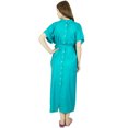 thumbnail image 3 of Bimba Maternity Hospital Kaftan With Belt Rayon Nursing Night Gown| Front & Back Buttons, 3 of 9