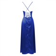 thumbnail image 5 of Puawkoer Robe Formelle pour Femme Robe Formelle Bicolore Robes de Soirée Formelles Petite Col en V Ajourée Robe Adolescente Tenue Formelle Ajustée Robes de Bal Design Convenant au Quotidien Semi-Formelle, 5 of 5