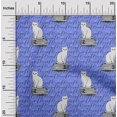 thumbnail image 2 of oneOone Cotton Flex Bluish Violet Fabric Animal Cat With Text Texture Craft Projects Decor Fabric Printed By The Yard 40 Inch Wide, 2 of 4