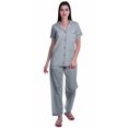 thumbnail image 1 of Moomaya Pyjama pour Femmes Ensemble de Pj Chemise de Pyjama en Coton Imprimé à Boutons Tenue de Nuit, 1 of 6