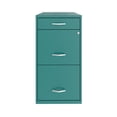 thumbnail image 3 of 18" Deep 3 Drawer Metal Organizer File Cabinet with Pencil Drawer, Teal, 3 of 4