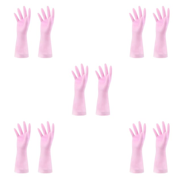 yingyy 2pcs Gloves Mittens Outdoor Home Clean Accessory Lightweight Kitchen Pink 5Set