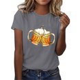 thumbnail image 1 of Pompotops Haut d'Été Aguichant pour Femmes, Imprimé Oktoberfest, Col Rond, Manches Courtes, Liquidation, 1 of 4